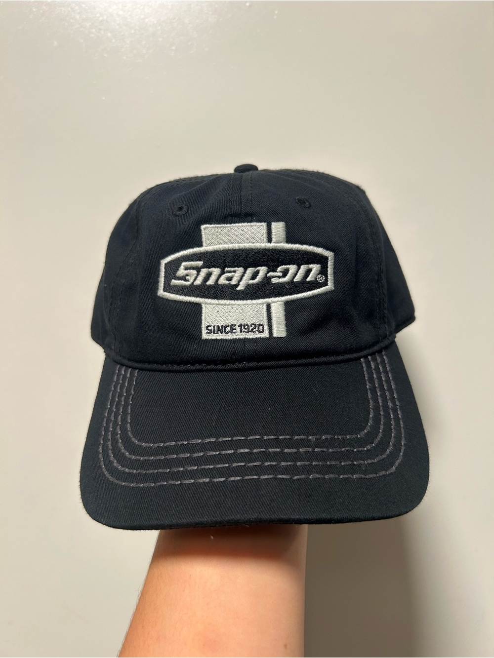 Vintage Snap-On Tools Embroidered Black Baseball Cap
